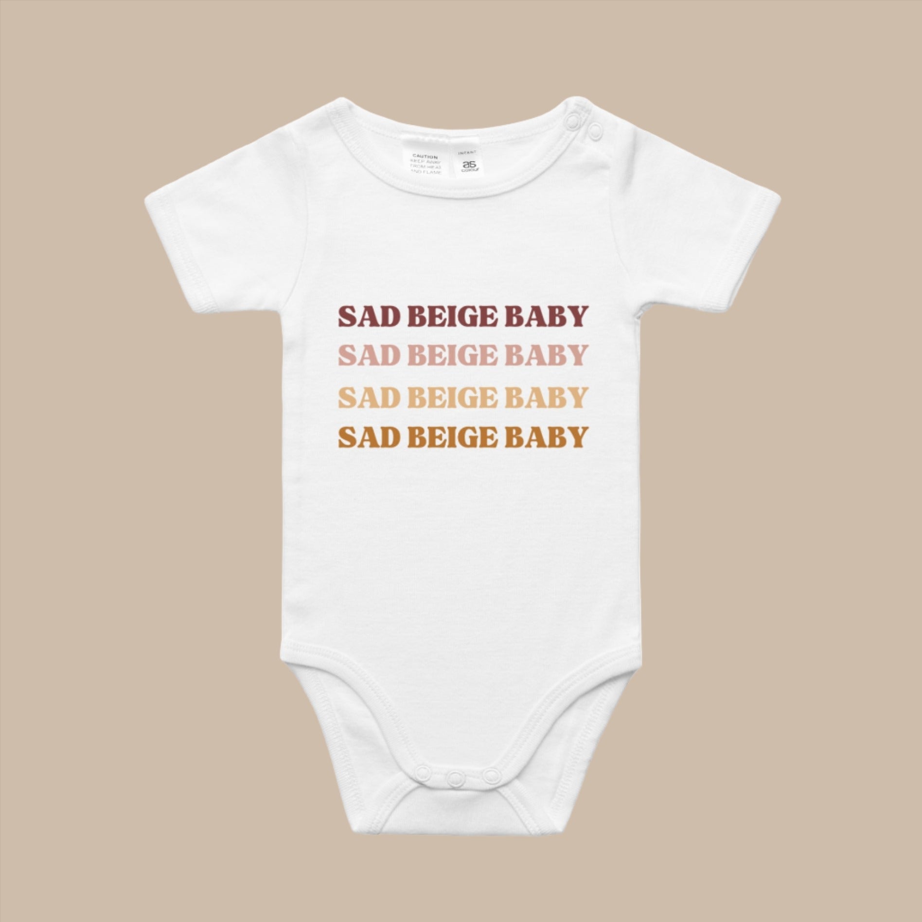 Beige baby onesie shops