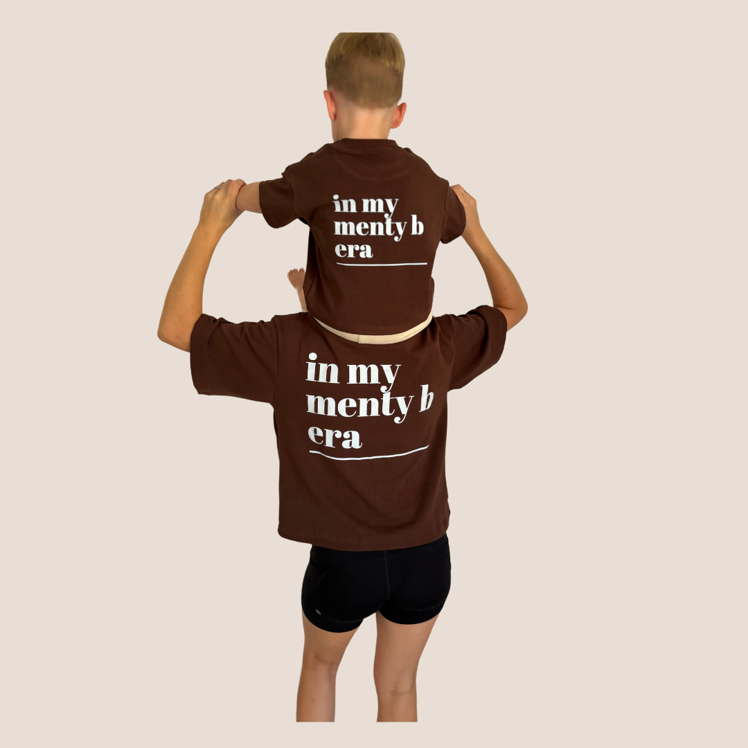 Toddler Menty B Tee Neutral Oversized Toddler Shirt – Beige Mum